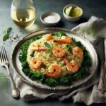 Risoto de Camarão com Crisp de Couve