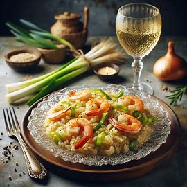 Receita de Risoto de Camarão com alho poró. Delícia para Seus Convidados